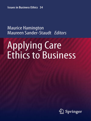 cover image of Applying Care Ethics to Business